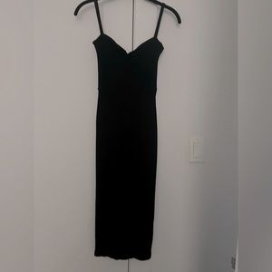 Reformation black midi dress